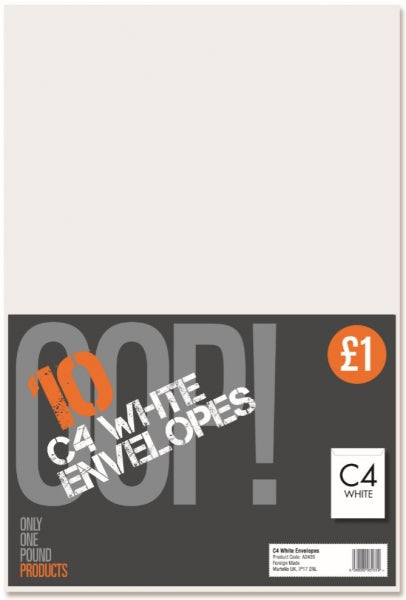 OOP! C4 White Envelopes Pack of 10 A2439