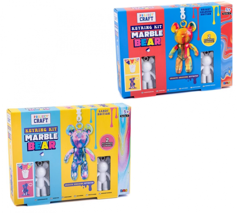Marble Bear Keyring Kit - Bright Colours & Candy Edition