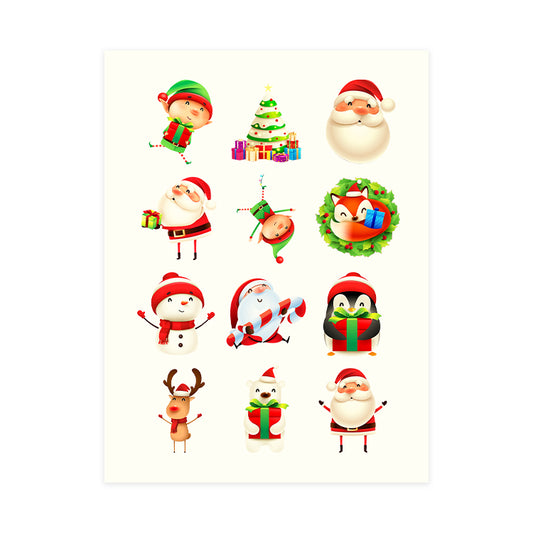 Fun Xmas Tattoo Sheet (12 Tattoos)