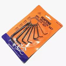 8 Piece He x agon Key Wrench Set (Large Letter)