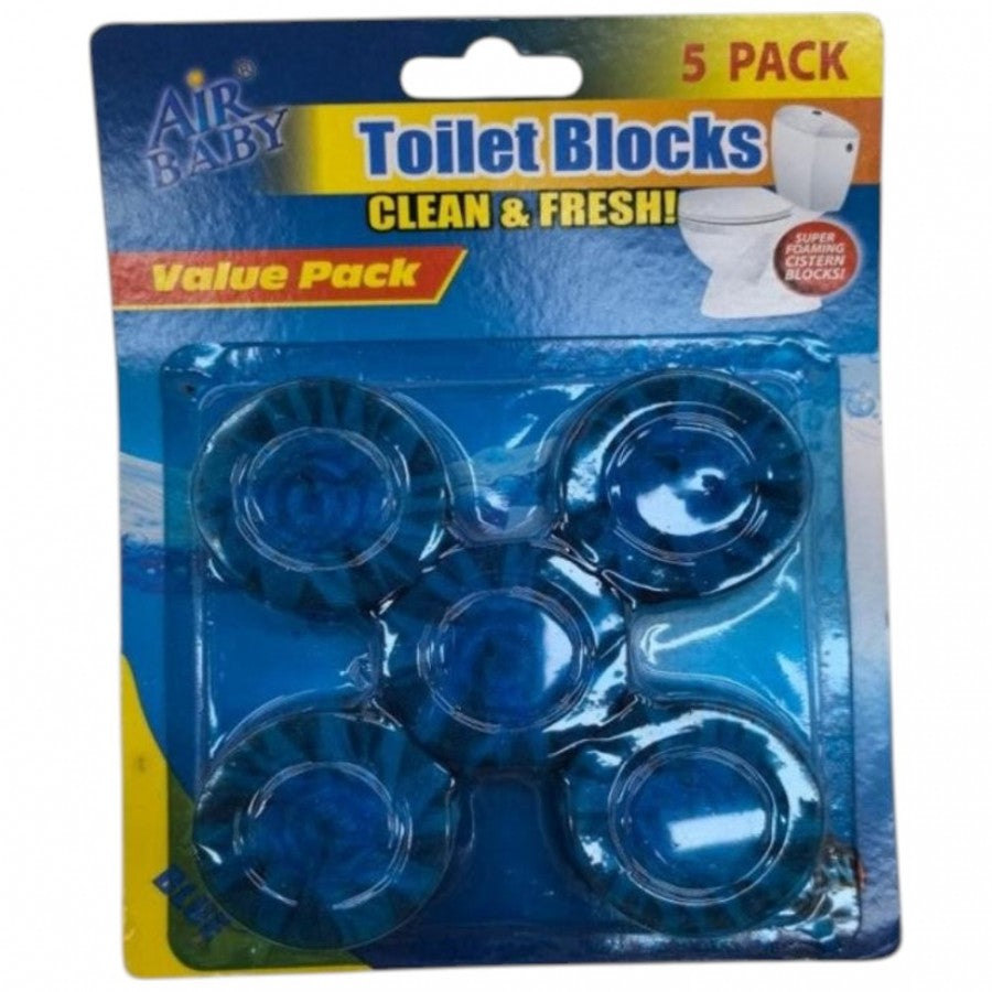 5-Pack Toilet Blocks – Foaming Fresh Cleaning