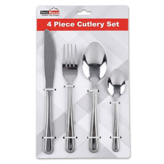 Steel Kitchen Dining Cutlery Set Of 4 – Butter Knife, Fork, Tablespoon, Teaspoon