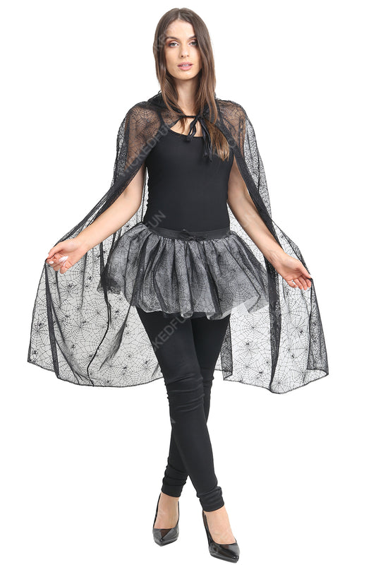 Adult Black Spider Cape