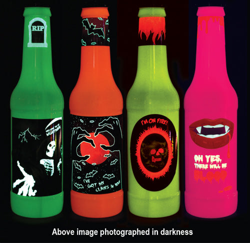 Giant Plastic Glow In The Dark Money Saving Bottle 58.5Cm Assorted Colours