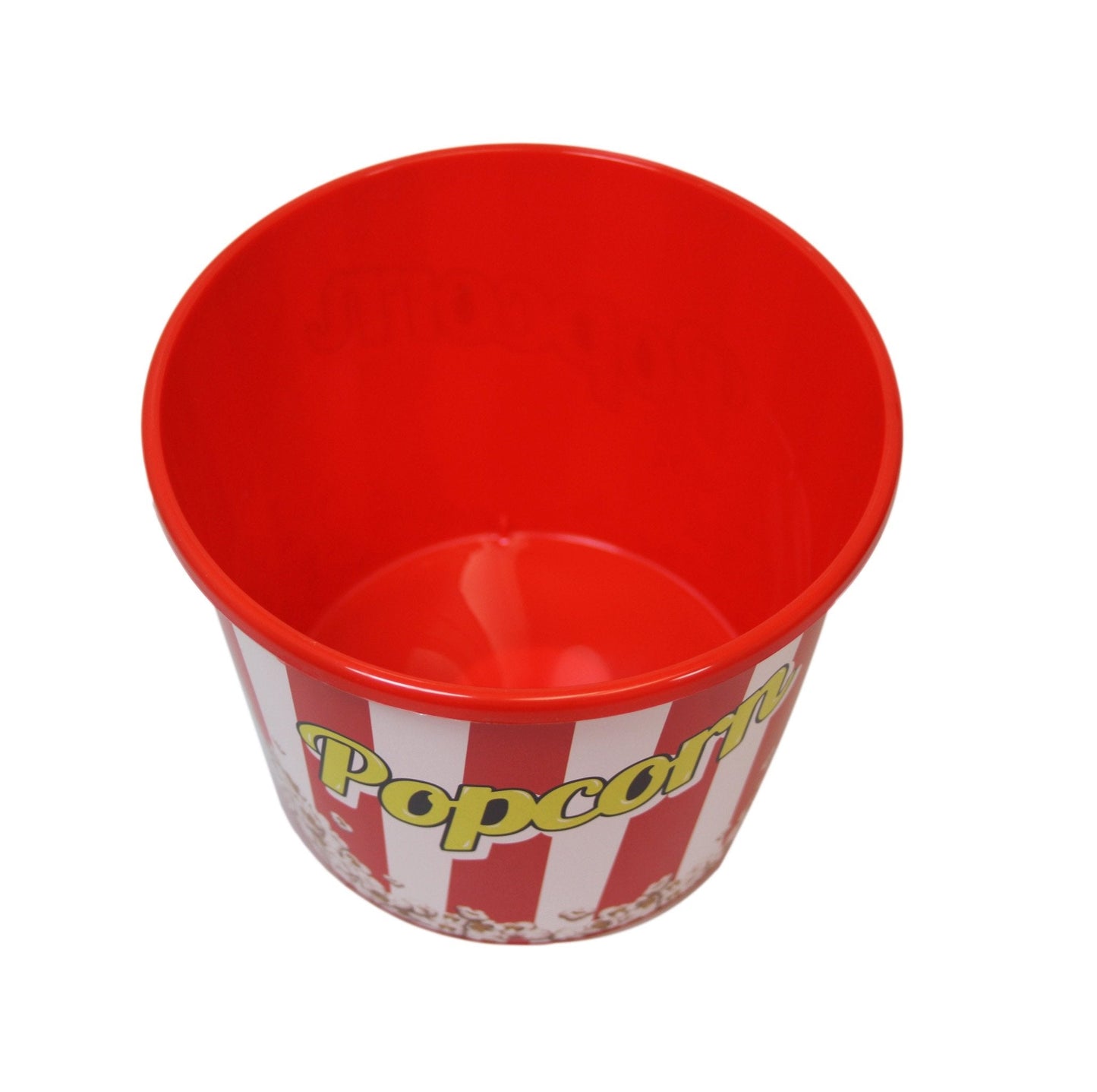 Traditional Red Popcorn / Chips Bucket Plastic Home Movie Night 17cm x 13cm Assorted Designs AK577