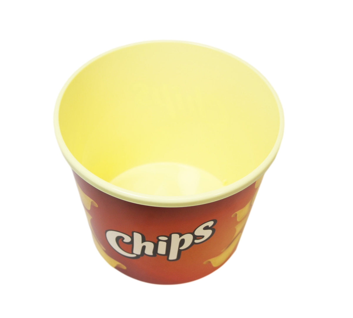 Traditional Red Popcorn Chips Bucket Plastic Home Movie Night Assorted Designs