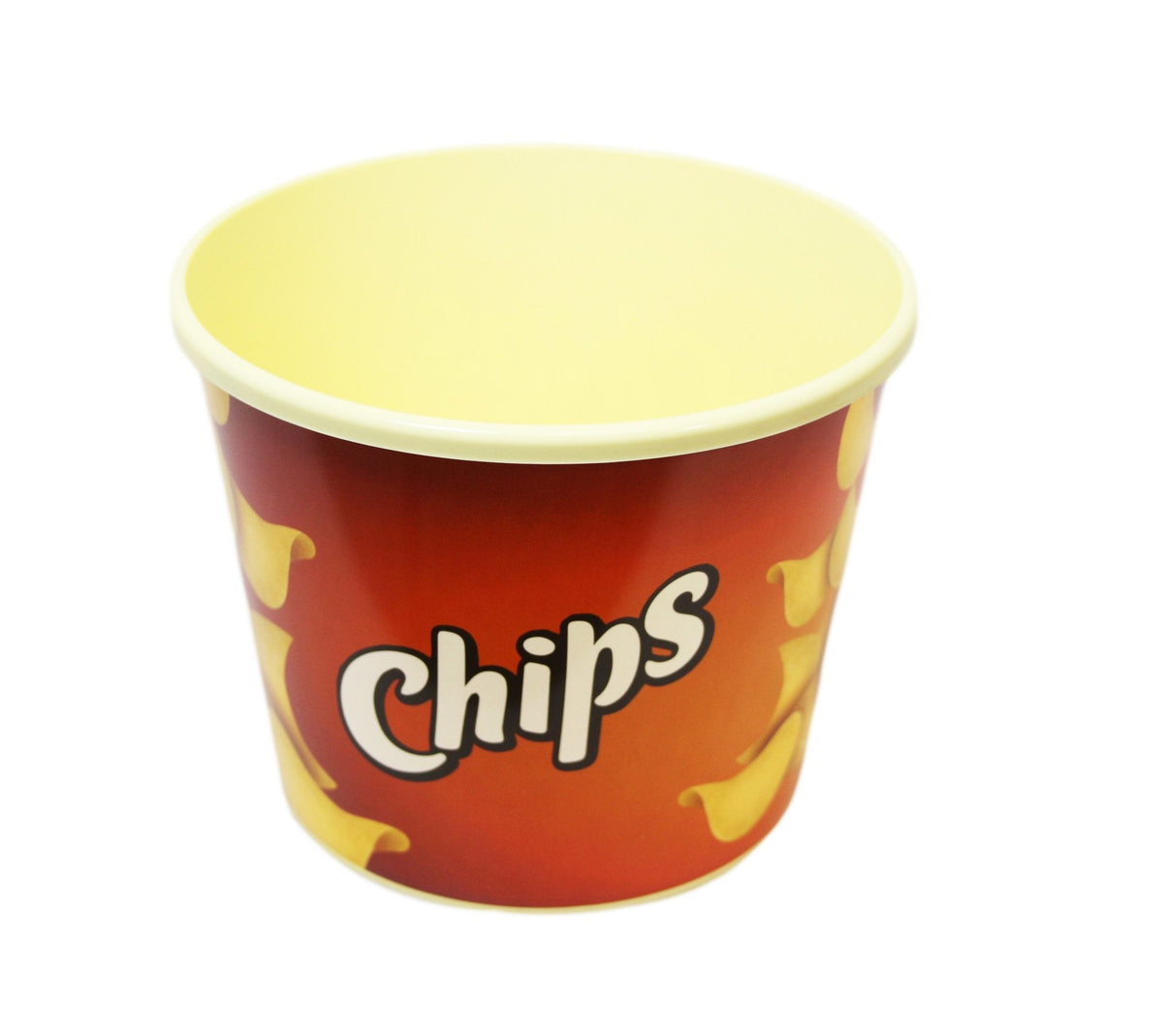 Traditional Red Popcorn Chips Bucket Plastic Home Movie Night Assorted Designs