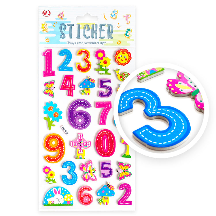 Groovy Numbers Die Cut Jumbo Sticker Pack
