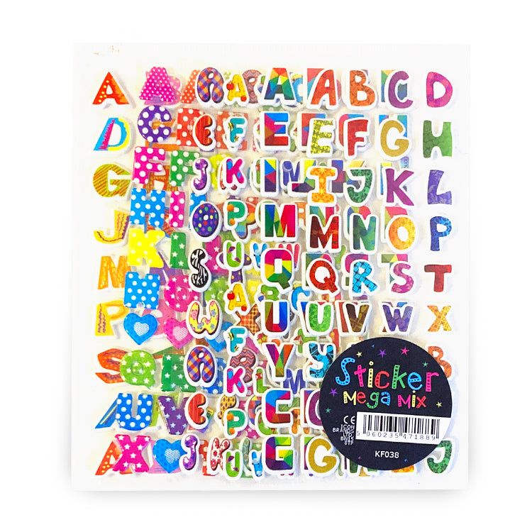 Mini Crazy Letter Sticker Mix