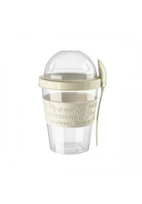 Ttz Plastic Take And Go Yoghurt Muesli Granola Cup With Dome Top 600Ml Assorted Colours