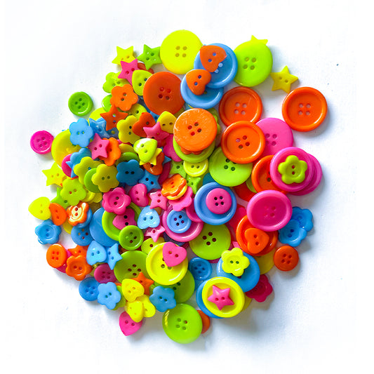 Trendy Buttons Mega Bumper Mix 100g ( Craft Clearance Special )