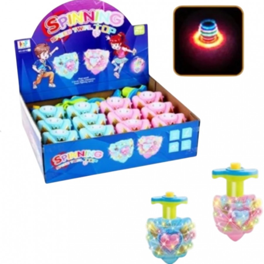 Spinning Speed Twirl Top With Lights &Amp; Sound (Box Of12)