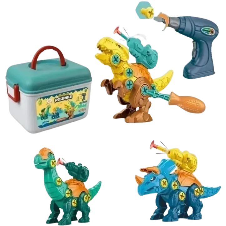 Assemble Dinos With Drill &Amp; Screwdriver