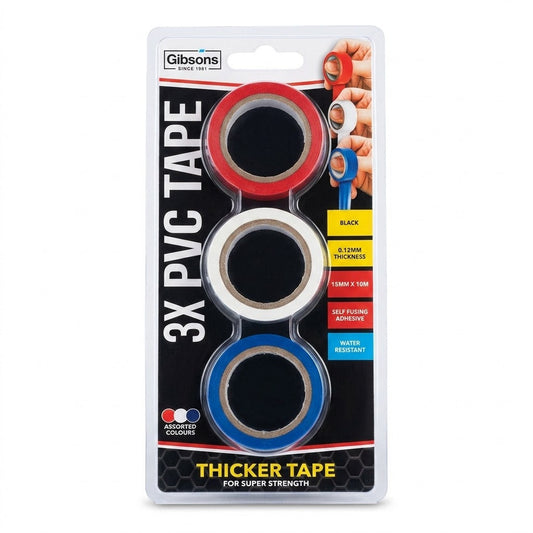 Black Pvc Tape Roll Self – Fusing Water – Resistant Pack Of 3