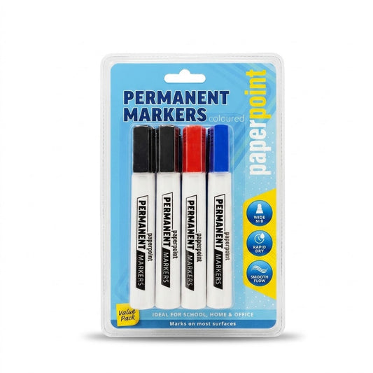 4 Pack Chunky Coloured Markers – Bold, Vibrant Writing For All Ages