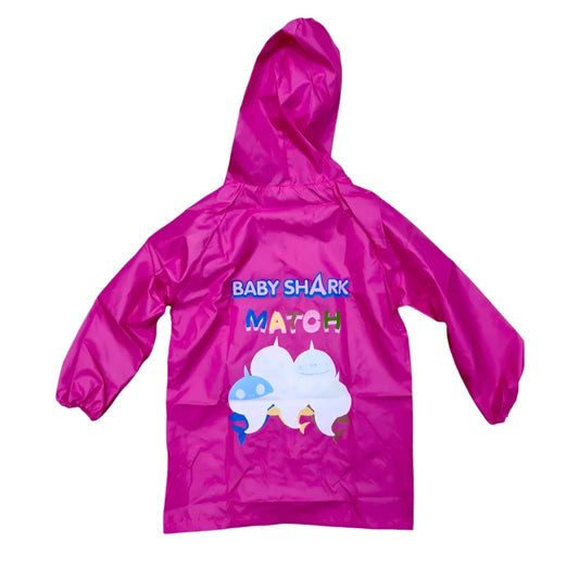 Baby Shark Waterproof Hooded Raincoat - One Size