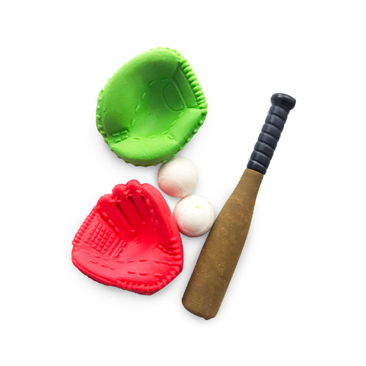 Baseball 3D Novelty Eraser Set