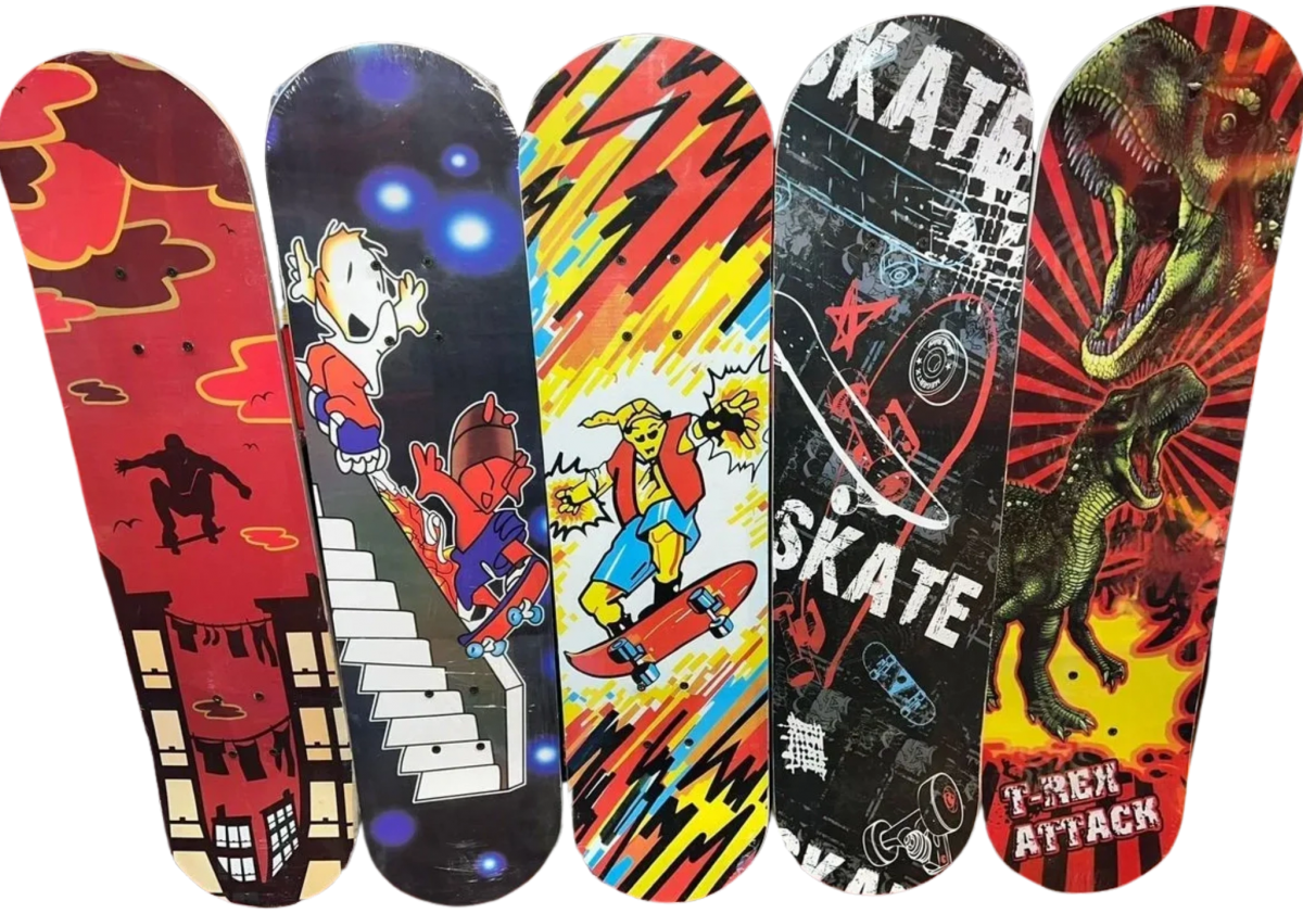Kids Wooden Skateboard Many Designs Large Assorted 0605-4143