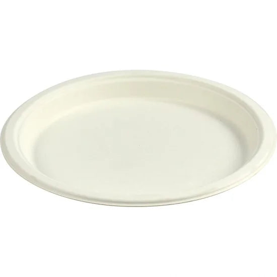 Disposable Compostable Eco-Bio Bagasse Sugarcane Plates 10" Pack of 100 ST81811