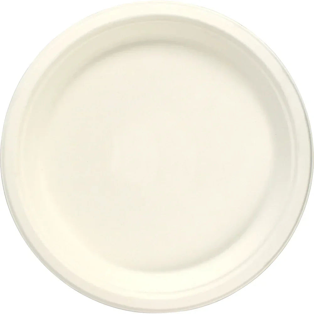 Disposable Compostable Eco-Bio Bagasse Sugarcane Plates 7" Pack Of 100