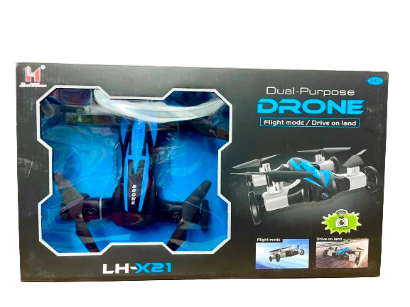 Dual Purpose Drone LH-X21, Flight Mode or Drive On Land