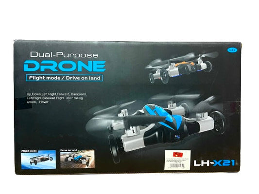 Dual Purpose Drone LH-X21, Flight Mode or Drive On Land