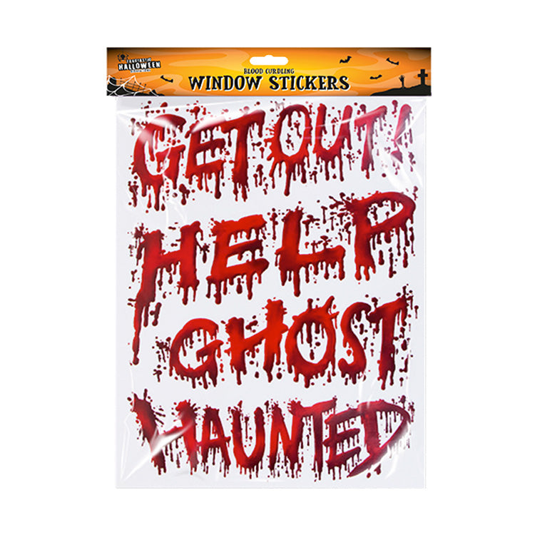 Halloween Get Out Jumbo Window Sticker Pack