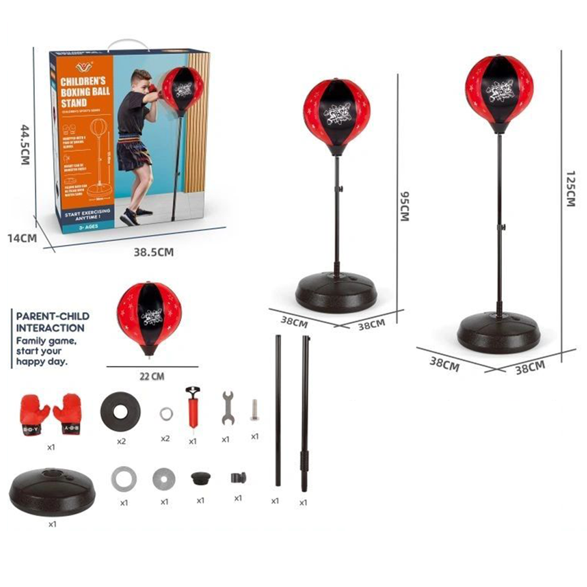 Boxing Punch Ball Stand 125cm