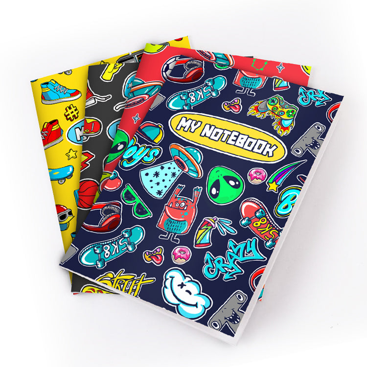 Mini Designer Note Books x 4 ( Boys )