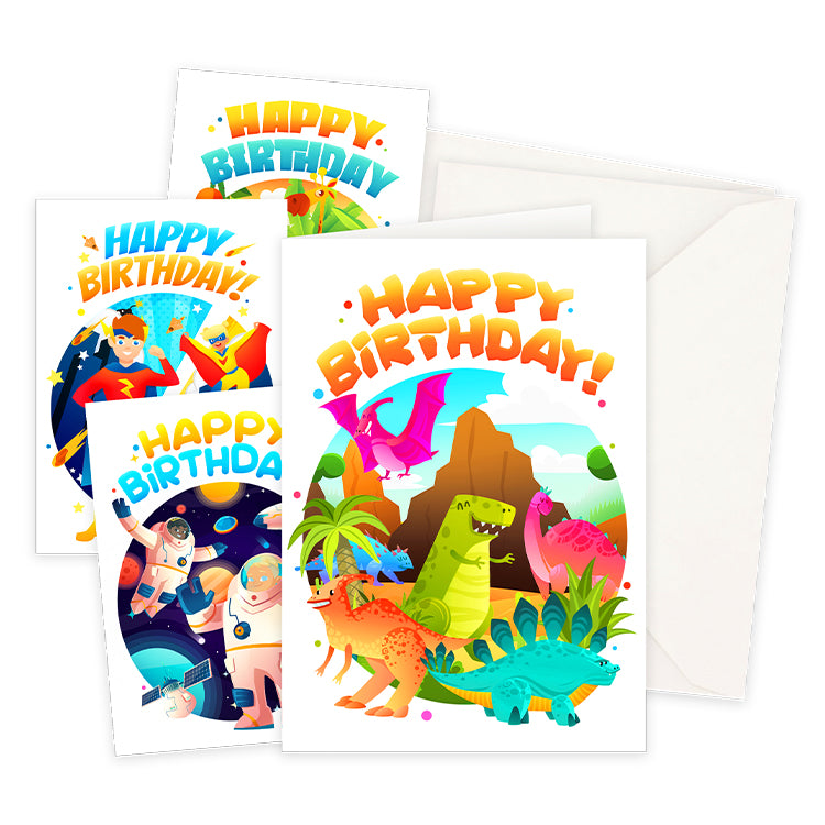 Greeting Cards x 8 Boys Mix