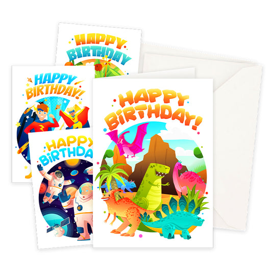 Greeting Cards x 8 Boys Mix