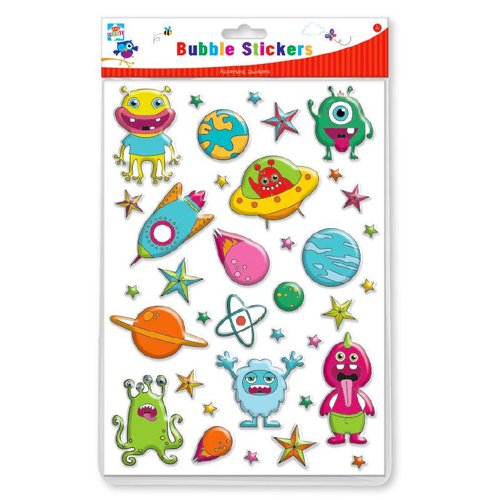 Crazy Aliens Mega Bubble Sticker Set