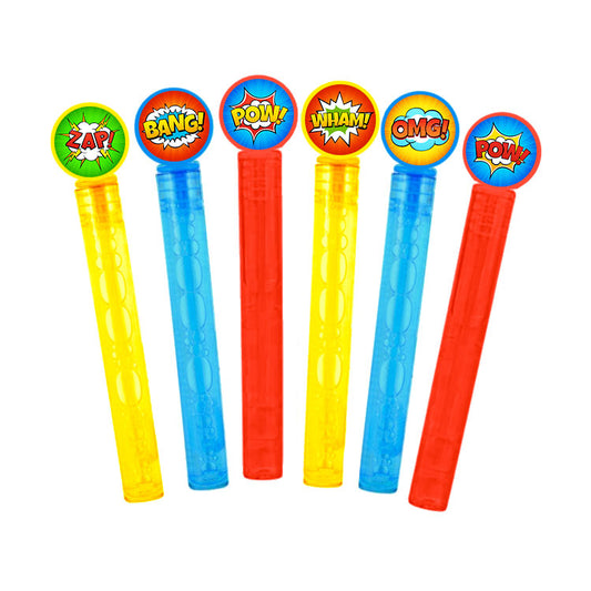 Superhero Bubble Tubes x 12 ( ONE OFF SPECIAL )