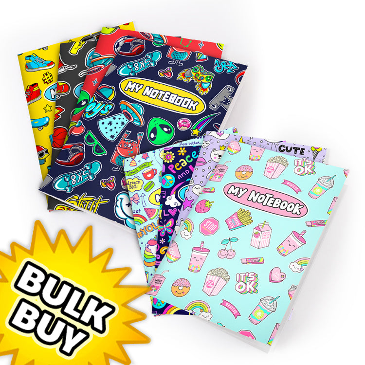 Girls/Boys Mini Designer Note Books x 72 ( BULK BUY )