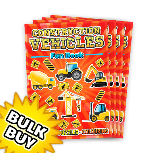 Construction Fun Mini Activity Books x36 ( BULK BUY )
