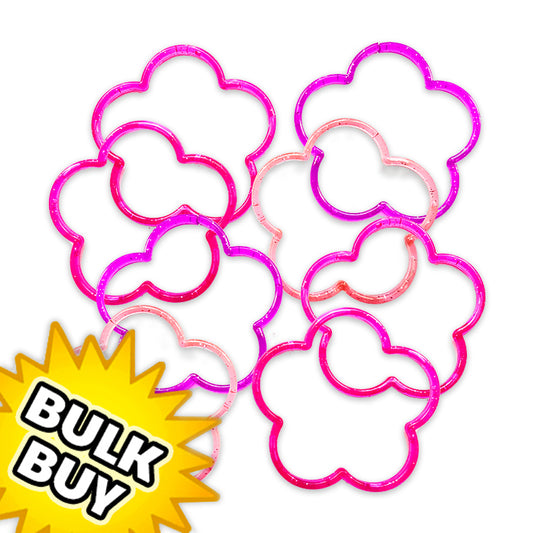 Glitter Flower Bangles x 144 ( BULK BUY )