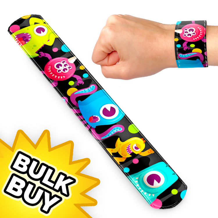 Monster Fun Slap Bracelets x 96 ( BULK BUY )