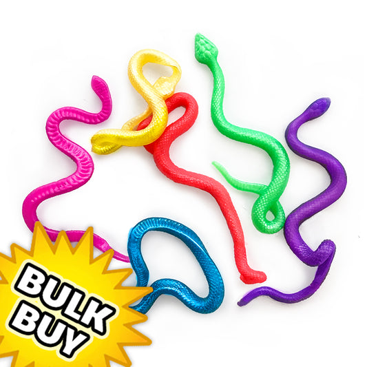 20 cms Stretchy Snakes x 60 ( BULK BUY )