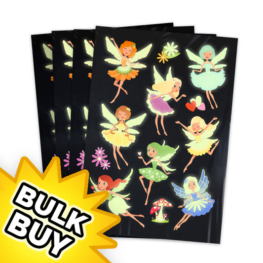 Fairies Glow in the Dark Tattoo Sheets x24 (BULK BUY)
