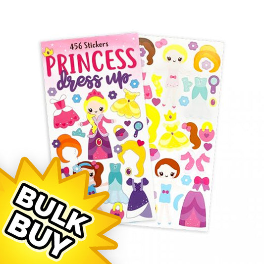Dress Up Princess Mini Sticker Book x12 ( BULK BUY)