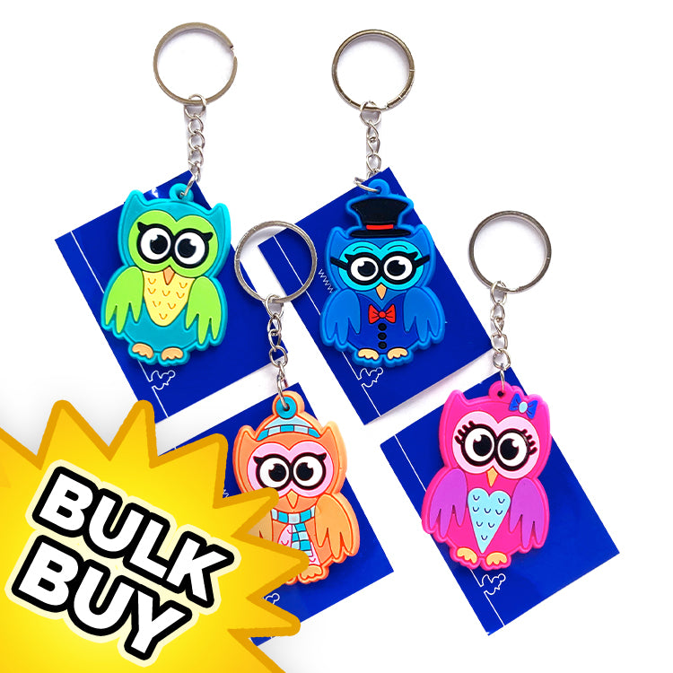 Owl Novelty Keychains x 48 ( BULK BUY )