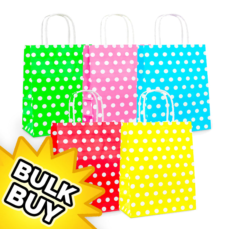 Dots Party Bags x 60 ( BULK BUY )