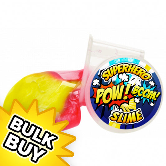 Super Hero Mini Slime Pots x 48 ( BULK BUY )