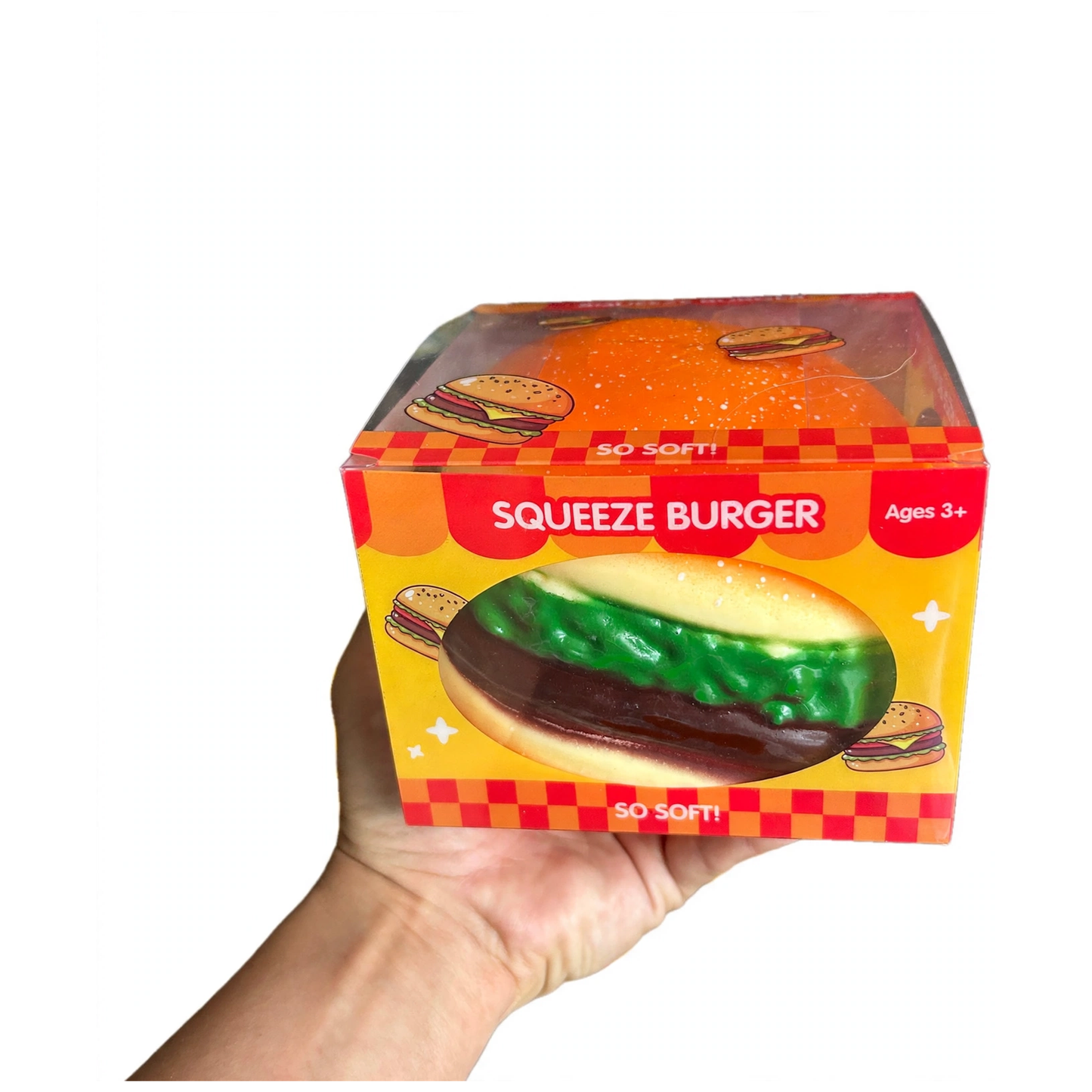 XXL Jumbo Squishy Burger Fidget Squishy Toy in Box