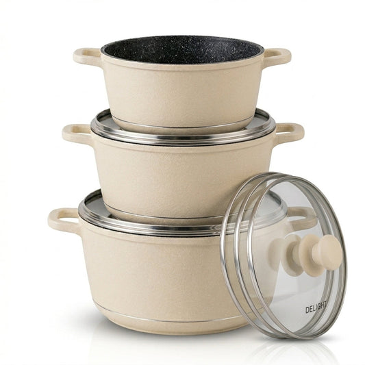 Jumbo 3 Pieces + Lids Die Cast Set Cream 36 – 40 – 44