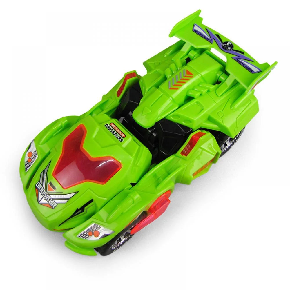 Dinosaur Transforming CarTransforming Dinosaur Deformation Robot with Lights &