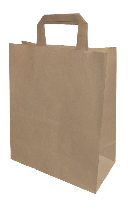 250 Pieces Brown SOS Paper Carrier Bag Jumbo Internal Handles 520 x 380 x 145 mm 34288