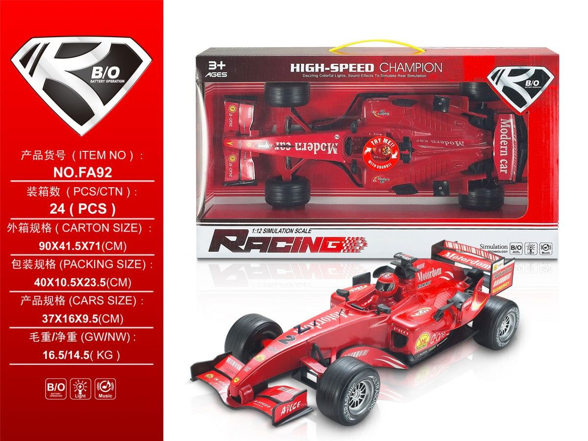 F1 High-Speed Champion 1:12 – Battery Operated Car With Lights & Sound