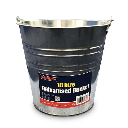 10 Litre Galvanised Builders Bucket – Heavy Duty Garden Storage
