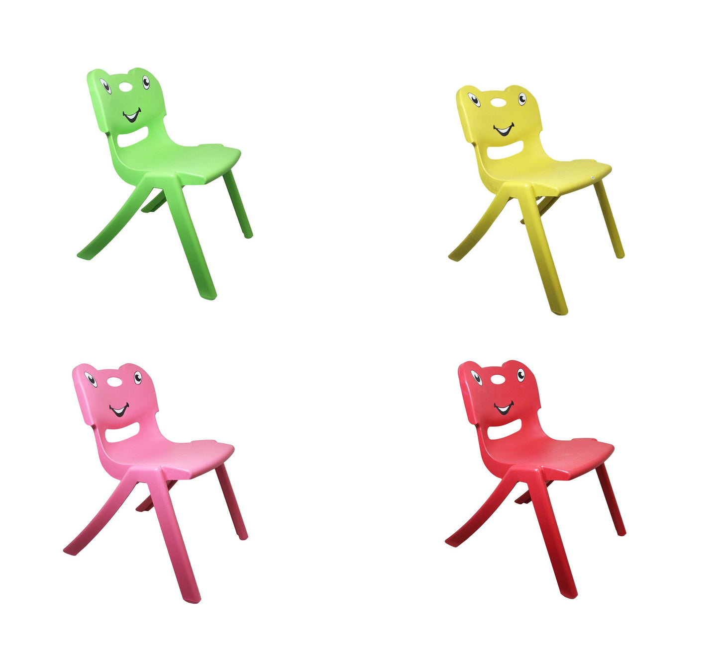 Gizem Children's Plastic Chair 50 x 26 cm Frog Animal Design Assorted Colours CT031 A